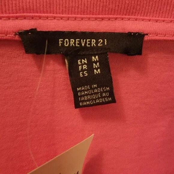 Pink Forever 21 Women's " Baaad Gal"  Graphic T-Shirt - Picture 3 of 5